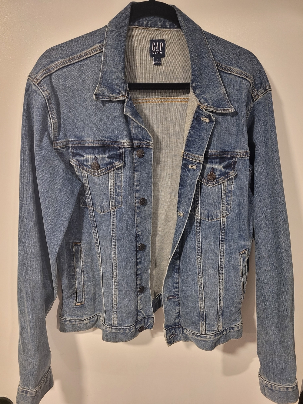 GAP Light Blue Women's Denim Jacket with Button Front